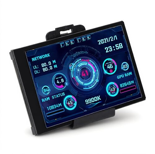 Mini Pantalla IPS USB de 3,5 Pulgadas, Pantalla de Temperatura de PC AIDA64 PC CPU RAM Monitor de Datos Panel de Sensor de PC Pantalla Monitor de Temperatura, Panel de Sensor de PC Pantalla Monitor de