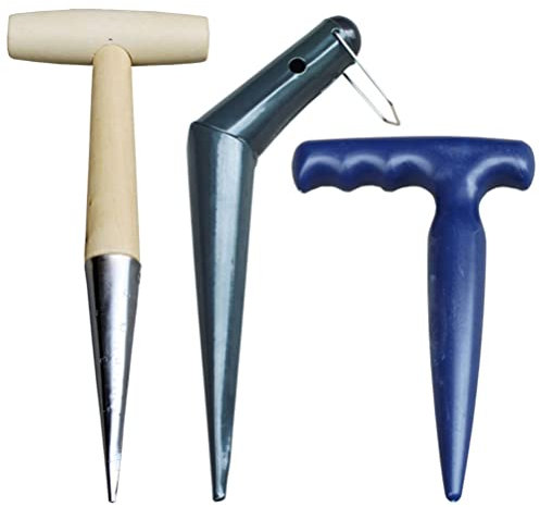 Happyyami Pflanzenwerkzeug Gartenzubehör 1 Set Handdibber Edelstahl Sau Dibbler Gartenlocher Dibbler Werkzeug Handumpflanzung Widger Pflanzwerkzeuge für Gartensetzling Lieferungen Hand
