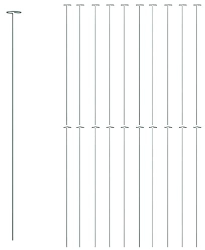 vidaXL Pflanzenstützen 20 STK. Dunkelgrün 91 cm Stahl
