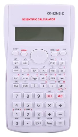 Scientific Calculator, 12 Digit 240 Functions Office Calculator, Multifunction Large Display Students Calculator with Sliding Hard Cover (White)