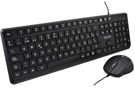 V7 Teclado y Ratón CKU350ES Negro QWERTY Español