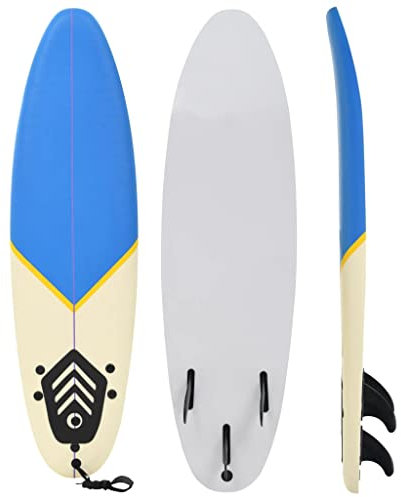 LLEZKBR Sportartikel Surfbrett 170 cm blau und creme