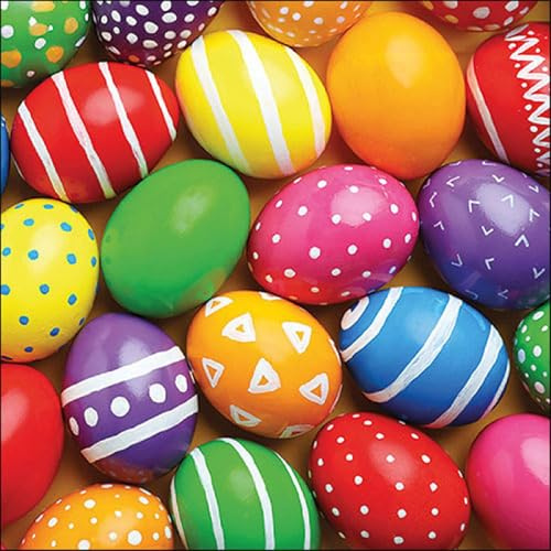 20 Servietten Ostern Ostereier bemalen als Tischdeko. Papierservietten mit Motiv. Auch für Decoupage und Serviettentechnik 33x33cm