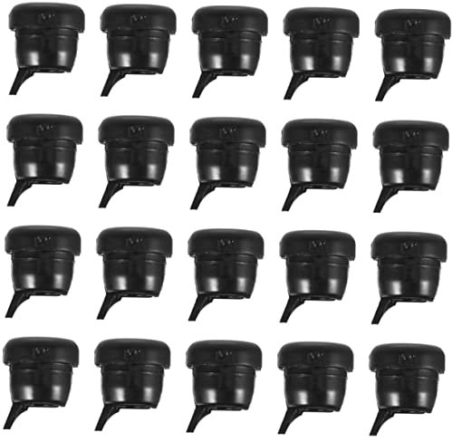 ANDRESLAD 20pcs Cable Glands and Cord Connectors Strain Relief Cable Sleeve Adapter for Wire Management Black Accessories for Electrical Wiring