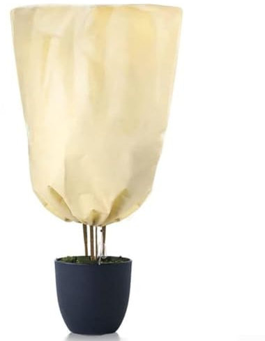 Funda anticongelante no tejida para macetas y jardín para plantas, diseñada con una práctica función de cordón (200 x 240 cm)