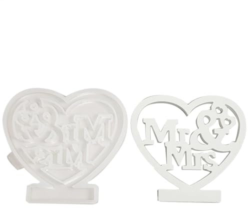 Stampo in resina artigianale, stampo per gesso in cemento, stampo in resina a di cuore, stampo decorativo in silicone a di cuore e progetti artigianali in gesso, stampi decorativi in