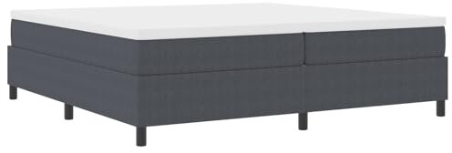vidaXL Plattform sängram Mörkgrå 200 x 200 cm Kordread tyg