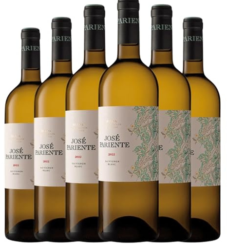 José Pariente - Vino Blanco Sauvignon Blanc | DO Rueda | Crianza sobre lías 4 meses | Notas minerales y persistentes | Fermentación en frío | Pack 6 Botellas 75cl