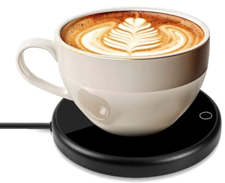 Scaldacaffè elettrico con controllo della temperatura a due livelli, adatto per mantenere al caldo caffè, tè, cacao e latte (nero)