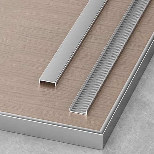 100 CM X 3 PCS Striscia Bordatura A U - Striscia Di Transizione Pavimenti In Lega Alluminio, Per Unire Fughe Tra Pavimento Profili Laminato Copertura(Gray,W3.6cm)