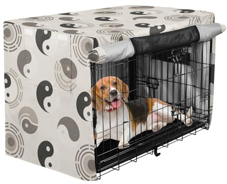 siphylline Yingyang sömlös hundlåda skydd husdjur kennel skydd hund låda gardiner