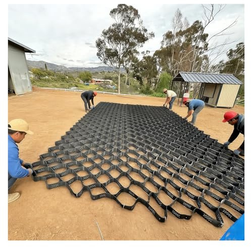 SRNSAEB Stabilizzatore Ghiaia Griglia in Ghiaia per Patio e Griglie di Controllo del Fango del Terreno, Pieghevole, allungabile e tagliabile, stabilizzatore per(H 5cm/2in,1m x 5m/3.3ft x 16.4ft)