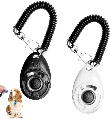 lvvhuan 2 Stück Klicker Hund, Clicker Hund, Clicker Katze, Hundeklicker, Hunde Clicker, für Welpen Verhalten Hundetraining Hundeerziehung für Katzen Pferde