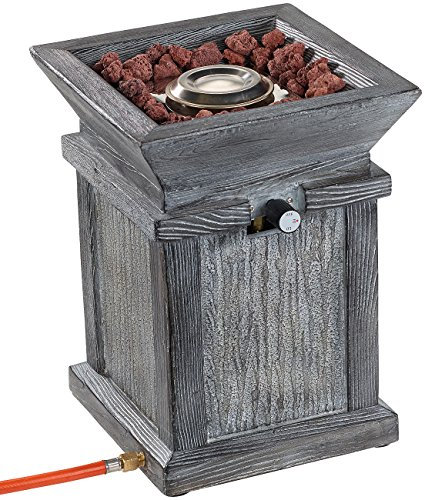 Carlo Milano Gasfeuerstelle: Kompaktes Gas-Heiz- & Dekofeuer für Terrasse und Garten (Gaskamin Terrasse, Gasfeuerstätte Garten, Heizstrahler Terrassenheizer)