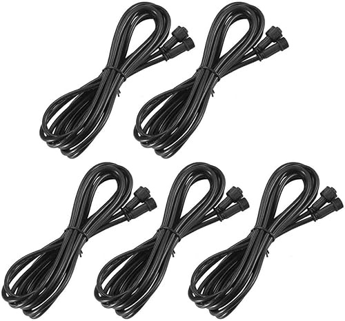 INDARUN 5er 4-PIN 1M Verlängerungskabel GEYUEYA RGB Bodenstrahler Außen, Extender für Kabel für LED Bodenstrahler Außen, IP67 wasserdicht - 5pack
