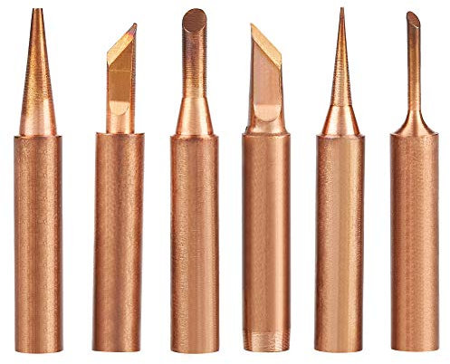 Punta Saldatore, Akozon Serie Punta per Saldatore 6 pezzi SK 1C 3C B I Set di Ricambio in Rame Senza Piombo per Stazione di Saldatura 936