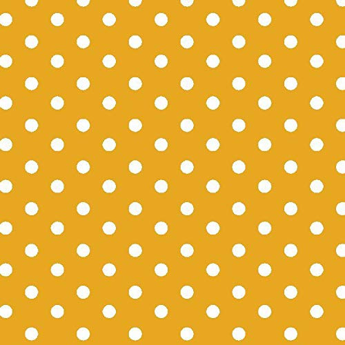 babrause® Baumwollstoff Punkte Gelb Webware Meterware Popeline OEKOTEX 150cm breit - Ab 0,5 Meter