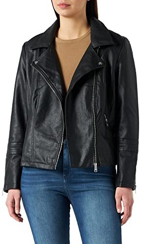 ONLY Carmakoma NOS Damen Caremmy Faux Leather Biker Noos Jacke, Schwarz, 48 EU