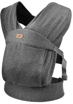 Fular Portabebés Transpirable, Porta Bebé para Recién Nacidos y Niños hasta 15 Kg, Hecho de Algodón Suave Cómodo Fácil de Usar (Gris)