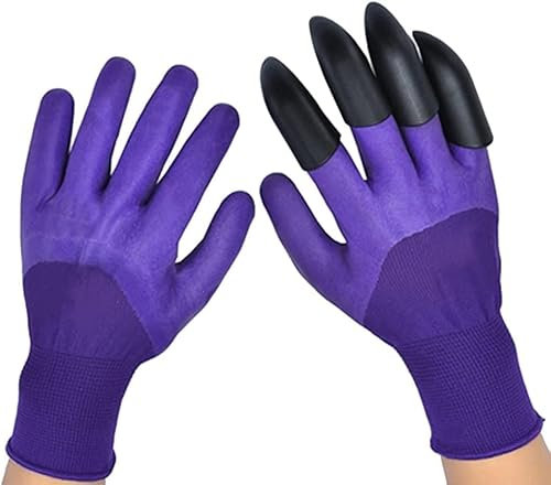 Gartenhandschuhe, dornensichere Gartenarbeitshandschuhe, mit Latex beschichtete Handschuhe, rutschfest, 1 Paar Gartenhandschuhe, gummierte Gartenhandschuhe, mit Krallen, Herren- und Damenhandschuhe, d