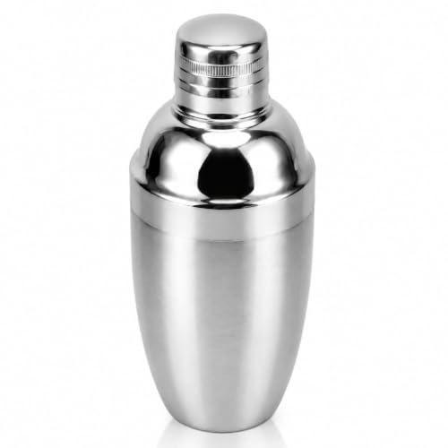 Coctelera De Vino De Acero Inoxidable Para Cóctel Con Colador Y Tapa Superior, Coctelera Pequeña Para Martini Coctelera Pequeña De Acero Inoxidable Para Bebidas, Mini Coctelera Para Martini(plata)