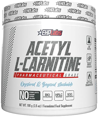 EHPlabs Acetyl L Carnitine - Supports Natural Energy Production, Aids Metabolism, Assists in Healthy Brain Function, Supports Heart Health, Non GMO, Vegan, Gluten Free - 100 Serves