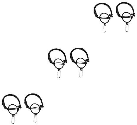 Toddmomy 6stücke Outdoor Flasche Halterung Mit Karabiner wasserdichte Strängige Paracord Griff Für Trinkbecher Und Vakuumbecher Notfall-sicherheitsseil Schwarz Schwarz-Punkt