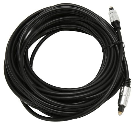 Câble Audio Optique Câble Audio Numérique, Connecteur plaqué Or, Câble à Fibre Optique Numérique Clair avec Boîtier en Alliage D'aluminium pour Barre de Son Home Cinéma TV (5M /