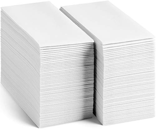 50-Pack Servietto Disposable Linen-Feel Guest Towels [12 x 17] - Cloth-Like Hand Bathroom Napkins - Made In USA, Soft and Absorbent Paper Napkin for, Bathroom, Party, Wedding, Or Event