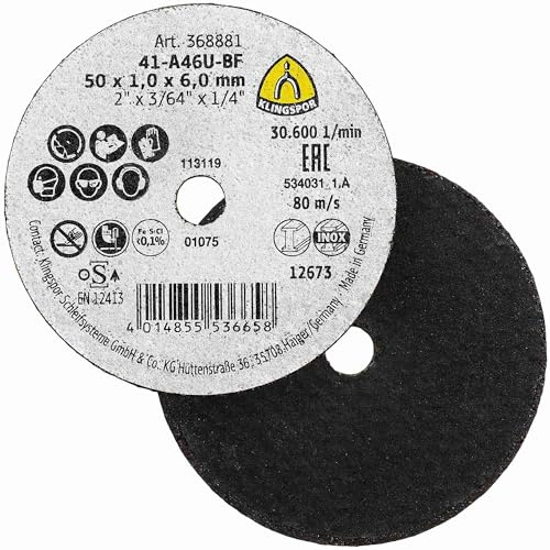 Klingspor A 660 R Trennscheibe Kleintrennscheiben 50 mm, 76 mm, 100 mm wählbar: 50 x 1 x 6 mm 10 Stück