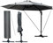 BRAST® Alu Sonnenschirm Ampelschirm | Ø300cm Grau | TÜV geprüft | viele Modelle | Schützhülle | UV-Schutz 50+ | wasserabweisend | drehbar & höhenverstellbar