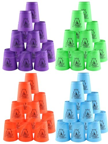 Glazeal Lot de 48 gobelets empilables pour le sport, les jeux d'entraînement de vitesse pour voyage, fête, défi, compétition, cadeau pour enfants et adultes