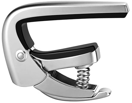 VEINTICO High-end Pro Guitar Capo for 6 Strings Acoustic and Electric Guitars with Quick Lock Performance-Silver