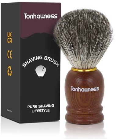 Pure Badger Bristle Shaving Brush Wood Crafted Handle Shave Brush for Men, Beard Hair Shaving brushes for Wet Shave Gift