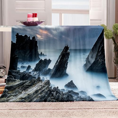 KQYLBM Decke Herbst 100 X 150 cm Kinderdecke Ozean Fleece Decke Decke Flauschig