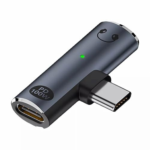 Bolwins C66S - Adaptador USB C a jack de 3,5 mm, USB 3.1 tipo C macho a hembra + adaptador de auriculares AUX de 3,5 mm para audio, USB-C a auriculares de 3,5 mm, convertidor de audio para