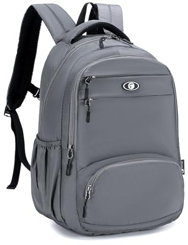 SPAHER Mochila Viaje Cabina Avion 40x30x15 Iberia Air Europa Maleta Equipaje de Mano British Airways 20L Mochilas Portatil Mujer Hombre Impermeable Pequeña para Trabajo Senderismo Escuela, Gris