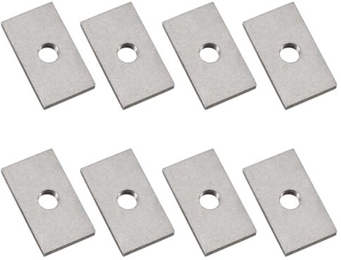 Tuercas cuadradas M5 de acero inoxidable 304, tuercas rectangulares, sujetadores de rosca para maquinaria y muebles, conector de 30 x 20 x 4 mm (paquete de 8)