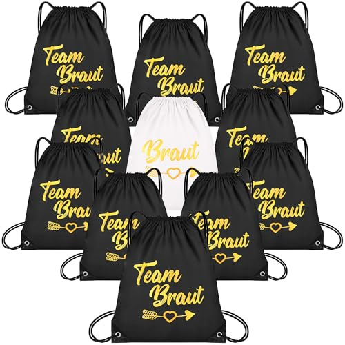 Hoseay Mochila Cuerdas Mujer 11 Piezas Mochila Deporte Impermeable Mochila Gimnasio Ligera 34 x 42 cm Bolsa deporte Plegable Mochila Playa para Novia Deporte Natacion Viajes, Negra