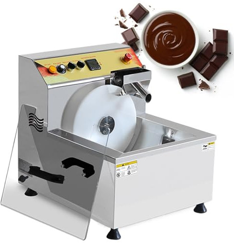 GESAIDES 12.4 L Commercial Chocolate Tempering Machine with Auto Dispenser & Vibrating Table Stainless Steel Melter for Fountain, Strawberry Coating, Bars & Desserts