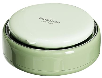 Supporto Per Incenso A | Scatola Separatrice Rotonda Ignifuga per Spire - Portatile con Coperchio Decorazione Casa per Esterno Giardino Campeggio