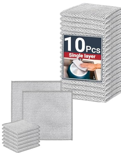 JUKOTA Esponja para fregar - Esponja de acero, trapo de limpieza, estropajo de acero, esponja para la cocina, paños de limpieza y trapo de acero, paños de limpieza de acero inoxidable