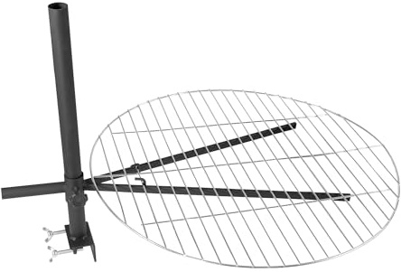 Lemodo Grillgitter mit Halterung für Feuerschale – höhenverstellbarer Grillrost, schwenkbares Grillgitter Ø 55 cm, verstellbares Gitter mit Befestigung für vorhandene Feuerstellen