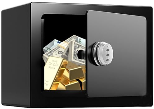 Cassaforte con codice numerico, cassaforte per mobili, 24 x 18 x 18 cm, cassaforte da parete per gioielli e documenti importanti per casa, ufficio, hotel