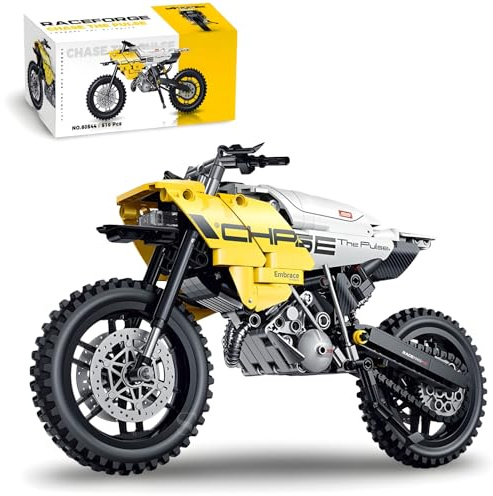 DrmBeyd Technik 1:8 Motorrad Bausteine für Baoma G450X, 510 Teile Technik Motorrad Klemmbausteine Set, Kompatibel mit Großen Marken, Supermotorrad Geschenk für Erwachsene und Jungen