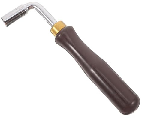 Hackbrettschlüssel 402/401 zur Tonstimmung für Dulcimer | Braun, Edelstahl und Kunststoff, Ergonomische Form für Angenehmes Halten, Passendes Zubehörteil