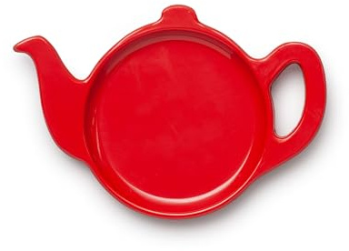 Zeal Tea Bag Tidy, Teapot Shaped Tea Bag Holder & Coaster, BPA Free Melamine Tea Bag Rest Dish