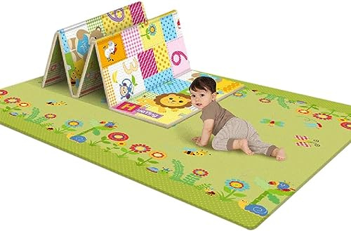 Jbsceen Tappeto da gioco per bambini XXXL, materassino pieghevole, game pad LDPE, per bambini, con doppio lato e impermeabile (Leone)
