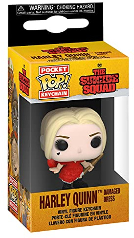 Funko Pop! Keychain: TSS - Harley Quinn - (Damaged Dress) - Suicide Squad 2 - Minifigura de Vinilo Coleccionable Llavero Original - Relleno de Calcetines - Idea de Regalo- Mercancia Oficial