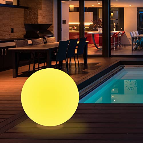 wuuhoo® I LED globo solare Gloria con 16 colori I lampada solare con telecomando e batteria ricaricabile I globo luminoso per interni ed esterni I 50 cm